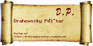 Drahovszky Péter névjegykártya