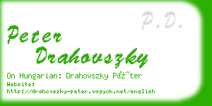 peter drahovszky business card